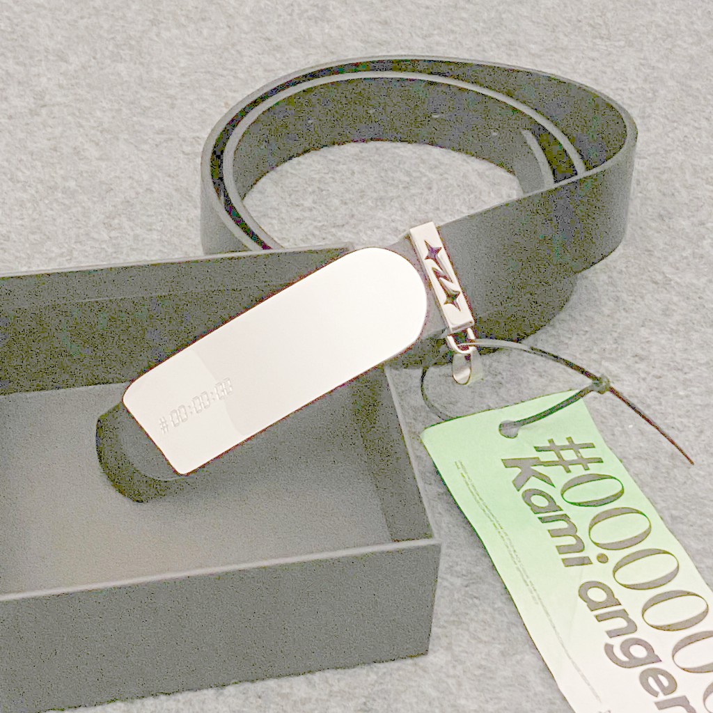 Kami anger X sidereal Joint Mirror Steel Buckle Cowhide Belt Fashion Unisex Pin Buckle Belt Male