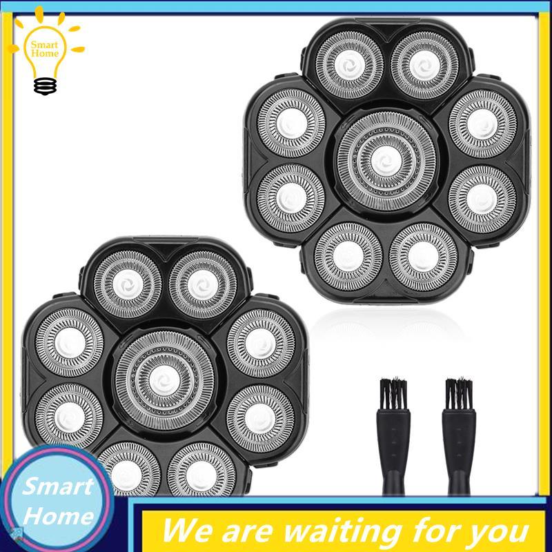 [Hmou] 9 Blades Head Shaver Mens Electric 9D Shaver Replacement Head Universal Replacement Blade Hea