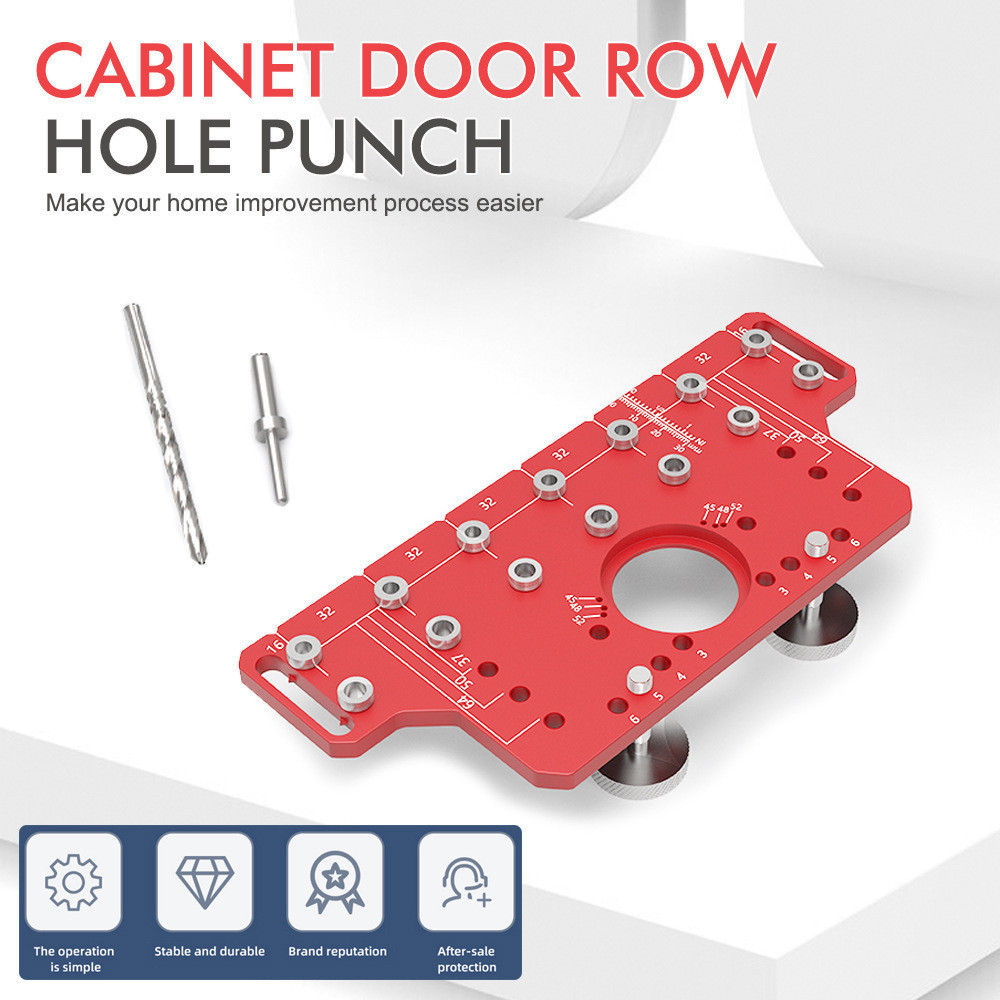 2 in 1 บานพับประตูตู้ Punch Handle Punch Locator เครื่องมืองานไม้ Punch Locator Punch Tool