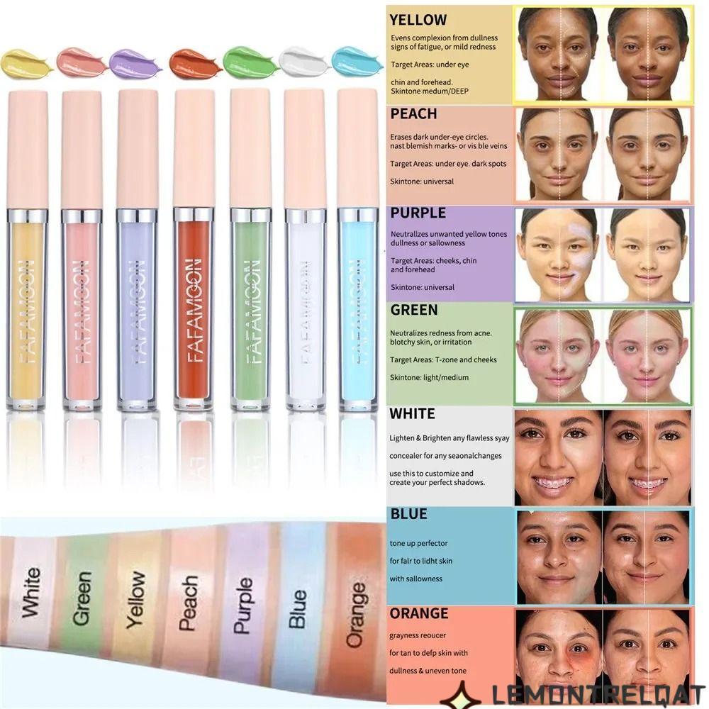 LEMONTRELQAT ครีมรองพื้น, Dark Circles 2.5ML Liquid CONCEALER, Full Coverage Cover Spot Acne Face Ma