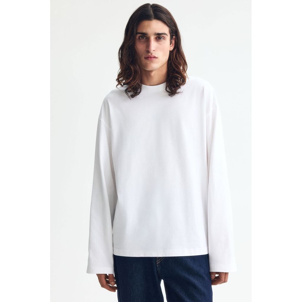 H&M(เอชแอนด์เอ็ม) เสื้อเจอร์ซีย์แขนยาวทรงโอเวอร์ไซส์ ผู้ชาย 1320297_2