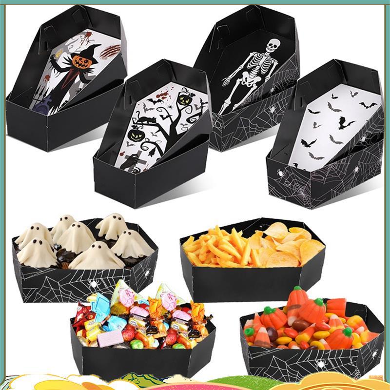 Party Candy Gift Box Horror Coffin Snack Cookie Gift Box Halloween Party Decor Supplies
