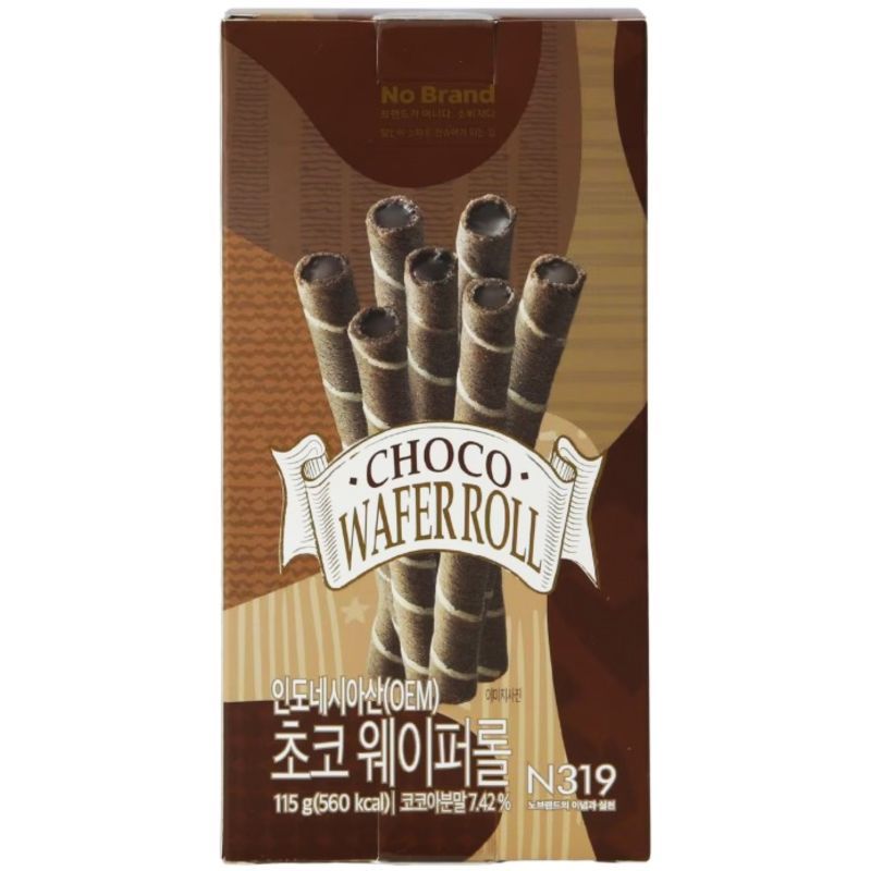 โนแบรนด์ช็อกโกเวเฟอร์โรล 115กรัม No Brand Choco Wafer Roll 115g.