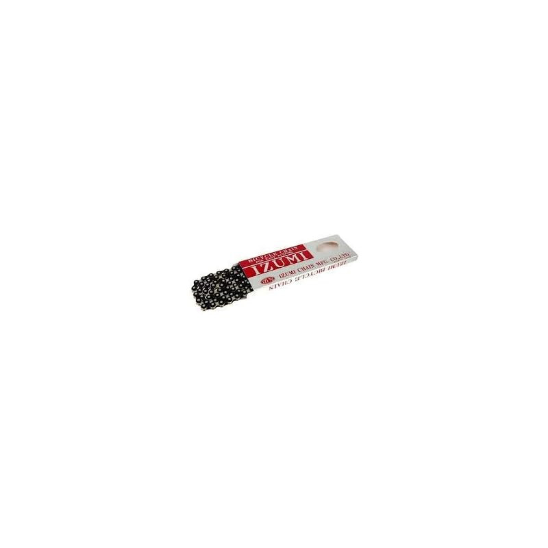 IZUMI CHAIN ES410 1/2×1/8×106L Chain for Thick Teeth, Nickel Plated & Black, MADE IN JAPAN