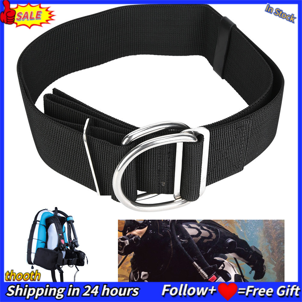 Thooth ฟัน KEEP DIVING KD-p938 เข็มขัด Webbing สำหรับดำน้ำแผ่นรองหลังหัวเข็มขัด KD-938