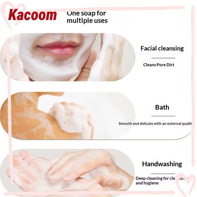 [Kacoom] สบู่ล้างหน้าแฮนด์เมดน้ํามันมะพร้าวสมุนไพร Seven Seed White Glycerol สําหรับผิวหน้าและผิวกาย