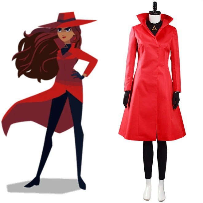 Great Thief Carmen Carmen Sandiego คอสเพลย์เครื่องแต่งกาย Red Windbreaker สไตล์เดียวกันฮาโลวีนการ์ตู