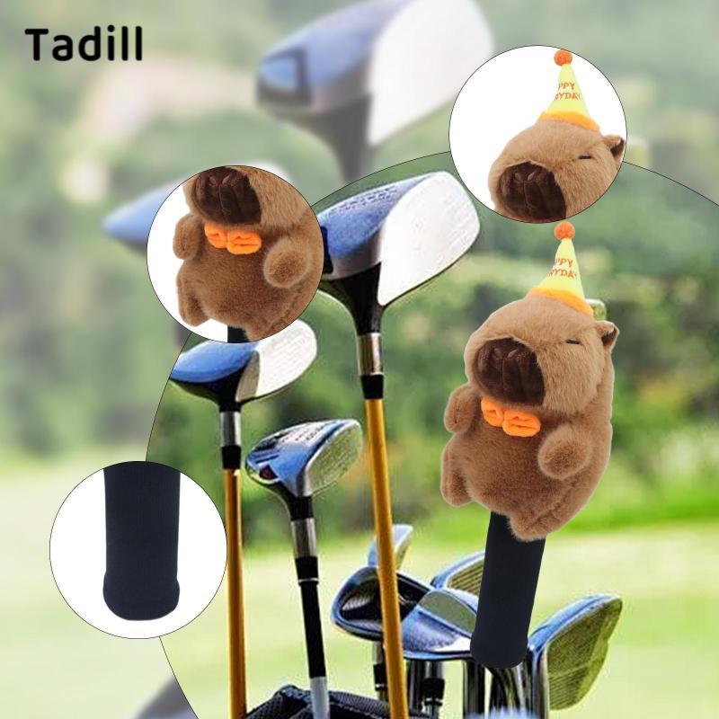Tadill Fairway Wood Golf Club Headcover Plush Capybara ผู้หญิงผู้ชาย Anti Scratch น่ารัก — صورة 2