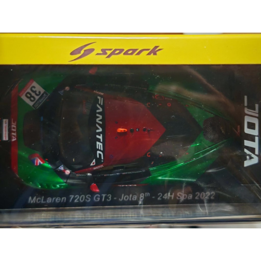 [สต๊อกพร้อม] 1: 43 spark McLaren 720s gt3 2022 Racing Model สปาสปา