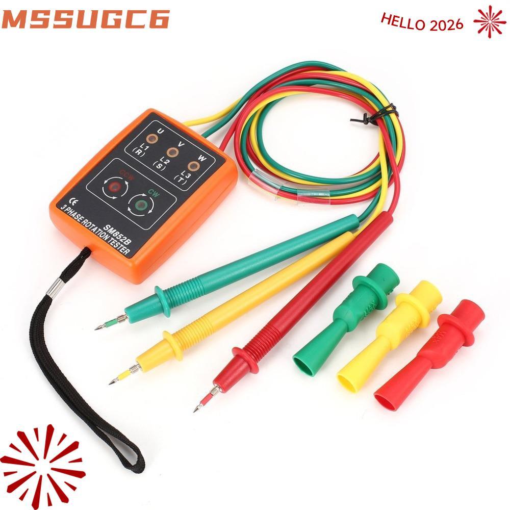เครื่องวัดลําดับเฟส IMSSUG, Buzzer 20Hz-400Hz เครื่องทดสอบการหมุนเฟส, Professional SM852B แบบพกพา LE