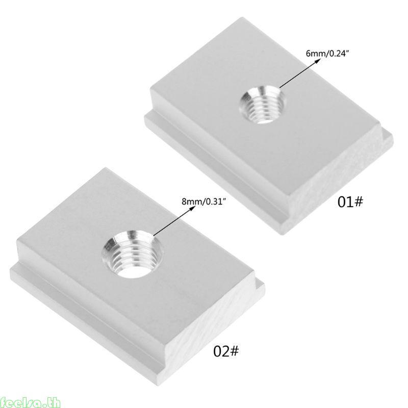 Feela M6 M8 T-slot T-Slider เลื่อนอ่อนนุชสําหรับงานไม้เครื่องมือ Slot Fastener Jigs Pressi
