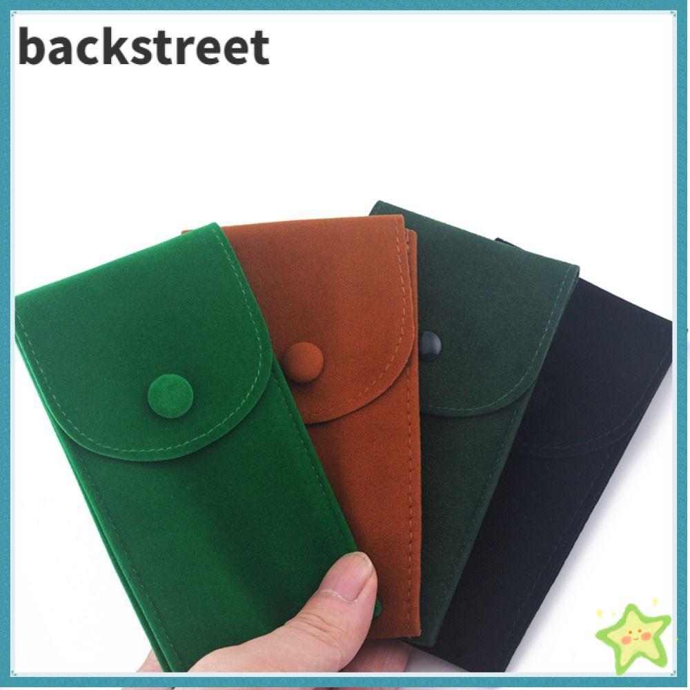 BACKSTAGEREETDVKU Watches Pouch, Snap Dust Protect Watch Boxes , Flannelette Portable Packaging Men