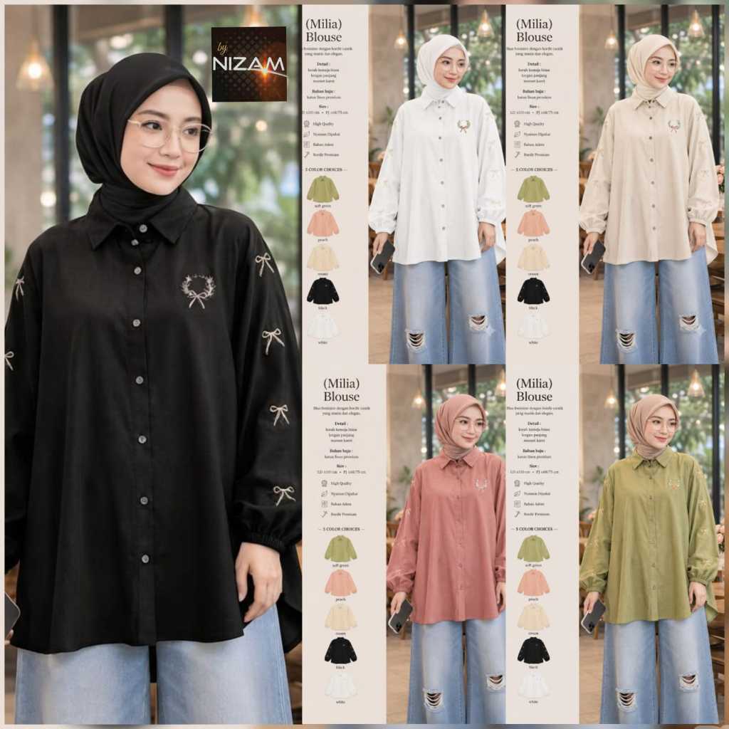 3108 MILIA BLOUSE โดย NIzAM DAILY WEAR