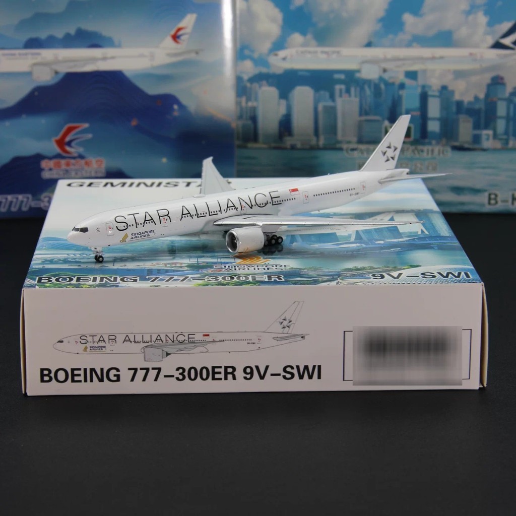[สต๊อกพร้อม] GeminiStar Singapore Airlines B777-300ER 9V-SWI 77302 ลูกค้าเครื่องบินรุ่น: GEMINISTAR 