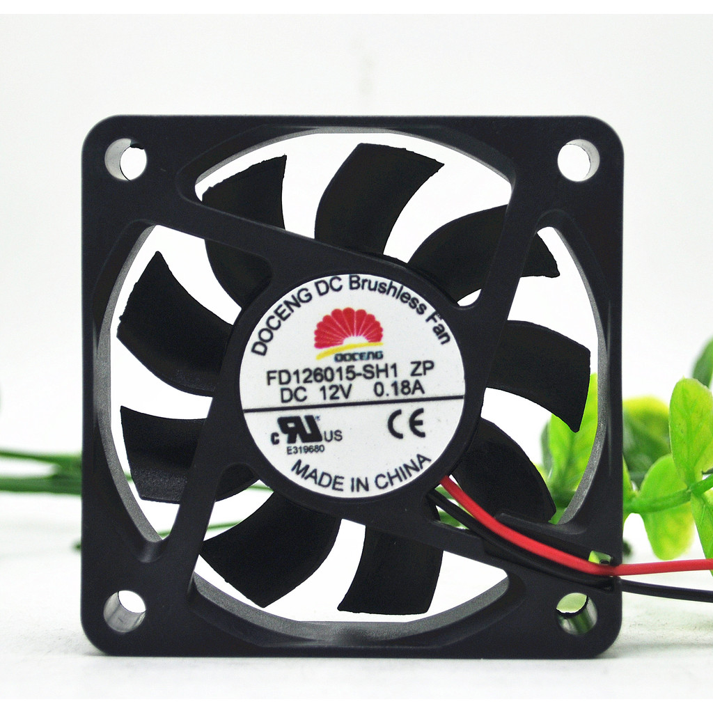 พัดลมไร้แปรงถ่าน DOCENG DC ของแท้ 6015 FD126015-SH1 ZP DC12V 0.18A