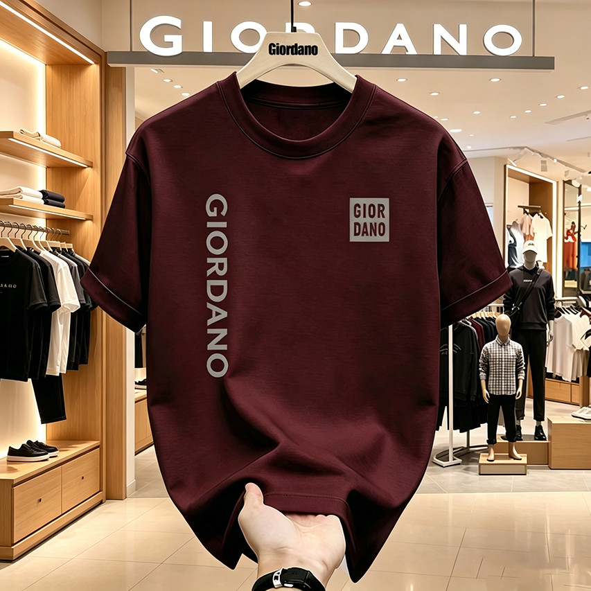 KATUN [เสื้อผ้าอินเทรนด์ชายโอเวอร์ไซส์] Giordano Official Store Original Cotton Regular Fit Graphics