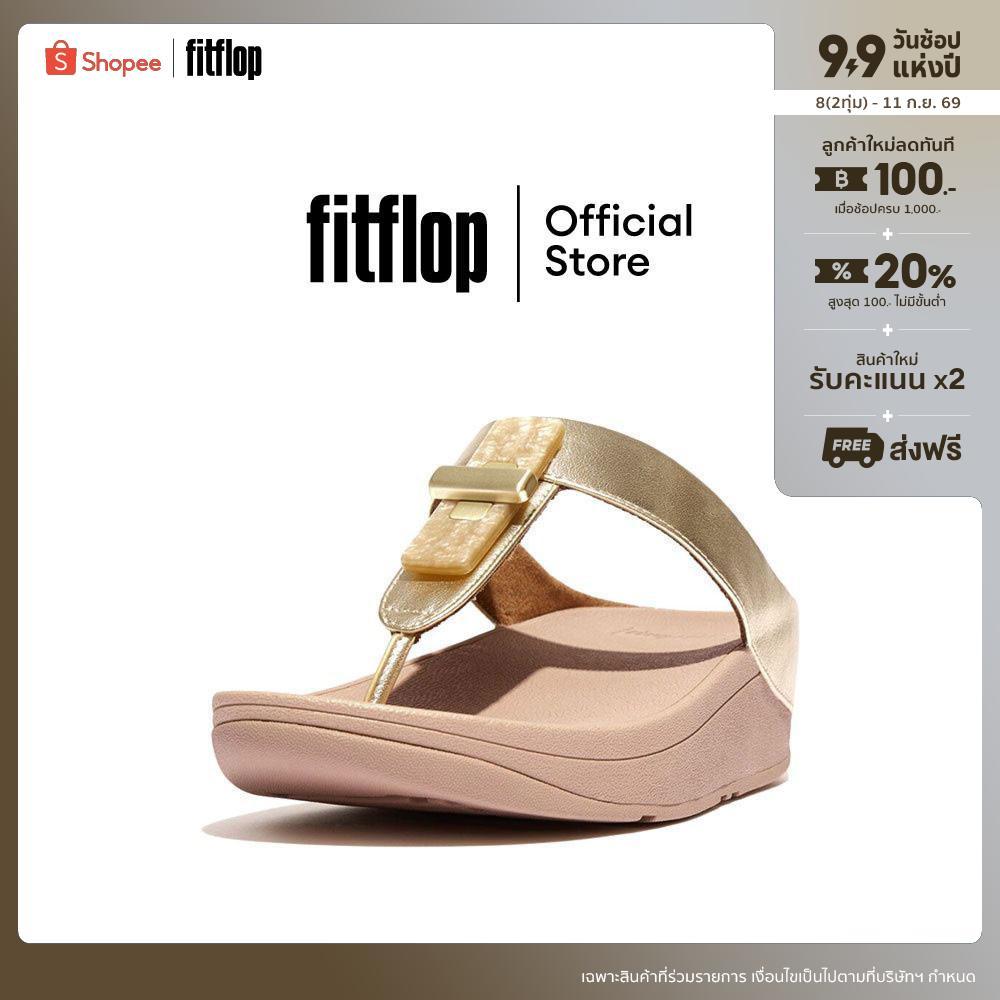 FITFLOP COMM-FINO RESIN-LOCK T/P รองเท้าแตะแบบหูหนีบผู้หญิง รุ่น GQ1-675 สี GOLD