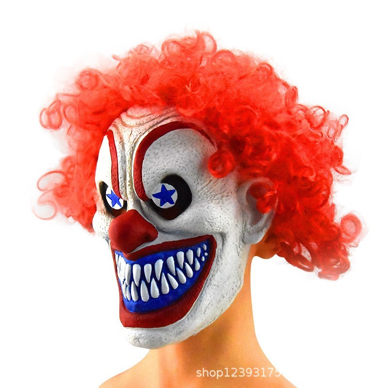 Halloween Smile Killer Joker Mask Ghost Festival Horror Party Ball ตลก Joker Latex Headgear