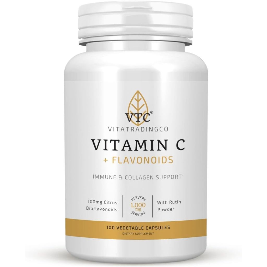 VTC VitaTradingCo.วิตามินซี+ฟลาโวนอยด์ |วิตามินซีประสิทธิภาพสูง 1,000 มก. ประกอบด้วย Citrus Bioflavo