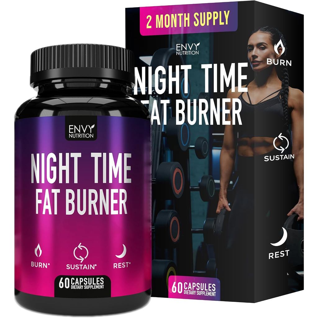 Night Time Fat Burner - Carb Blocker, Metabol Support, Appetite Suppressant and Weight Loss Diet Pil