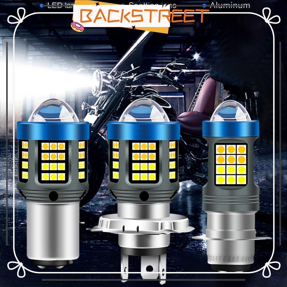 BACKSTAGEREAT ไฟหน้า Moto, H4 BA20D P15D 12V หลอดไฟ LED, Dual Color 1200LM อุปกรณ์มอเตอร์ไซค์ไฟวิ่ง