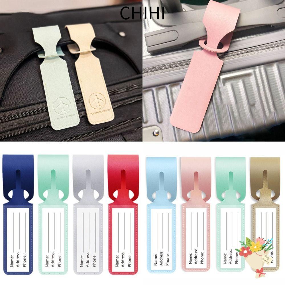 CHHI แท็กกระเป๋าเดินทาง, PU Anti-Lost Baggage Labels, Simplicity Travel Supplies จี้ขนาดเล็ก One-pie