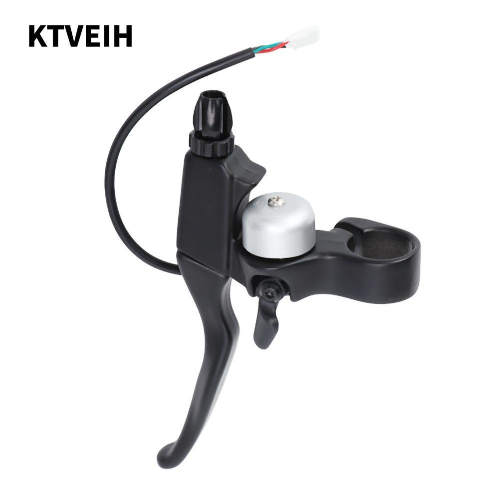 KTVEIH เบรคมือสกู๊ตเตอร์ไฟฟ้า, อลูมิเนียมพร้อม Bell E-Scooter เบรค Lever, ทนทานกันน้ํากันลื่น Hall E