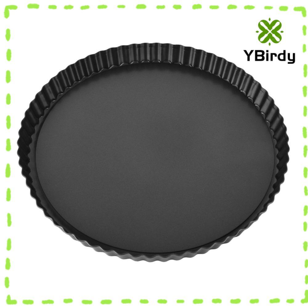 YRBWDYZDH กระทะทาร์ต, เหล็กคาร์บอน Nonstick Quiche Pan, Reusable Easy Releas ที่ถอดออกได้ด้านล่างฐาน