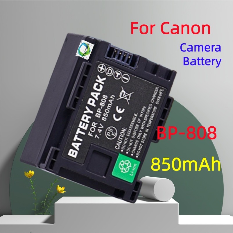 850mAh BP-808 BP 808 แบตเตอรี่ Li-ion หรือเครื่องชาร์จสําหรับกล้อง Canon XA10 HF20 HF10 HF100 HG20 B