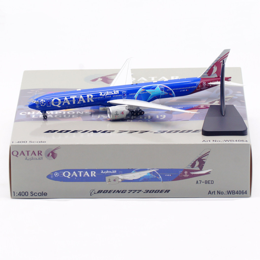 การบิน 1/400 การ์ดเบสบอล B777-300ER โลหะโลหะแม่พิมพ์ A7-BED