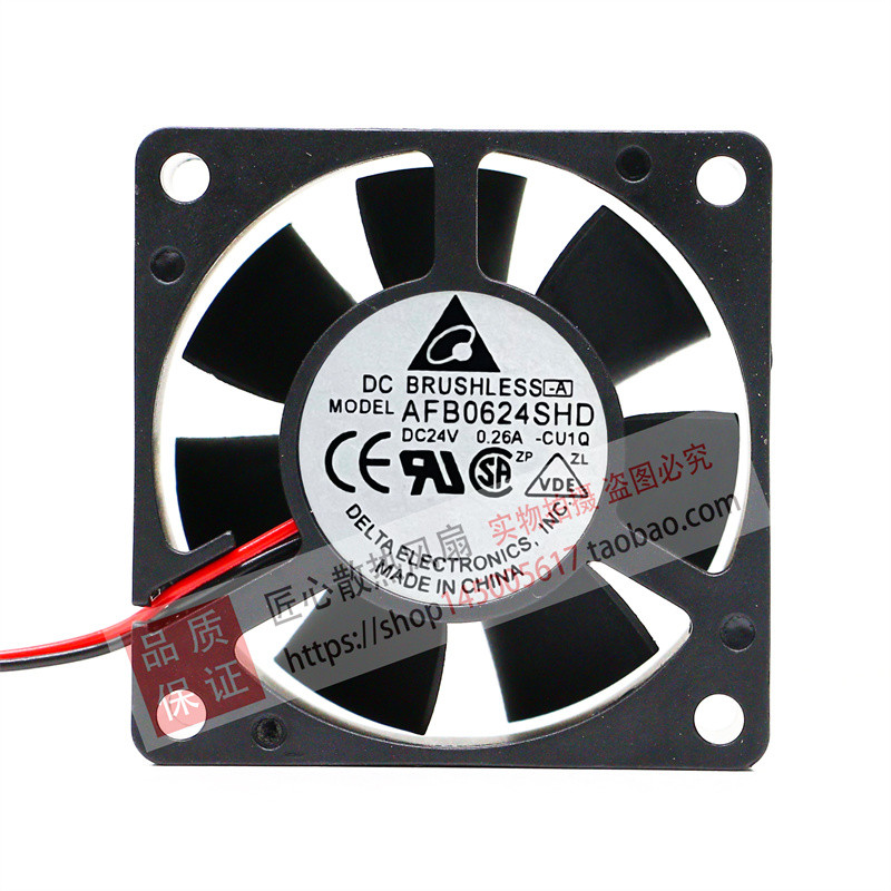ของแท้ Delta 6020 6CM AFB0624SHD 24V 0.26A 2-Line Double Ball Inverter Fan