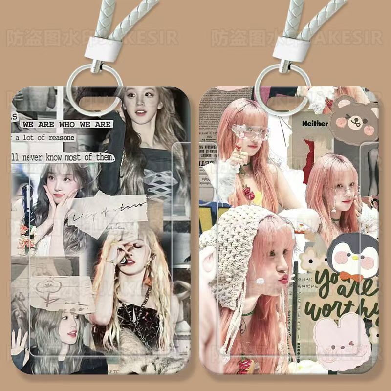 Song Yuqi Creative Merchanded Student Slide Card Holder Meal Card Bus Card ID Protective Case Access
