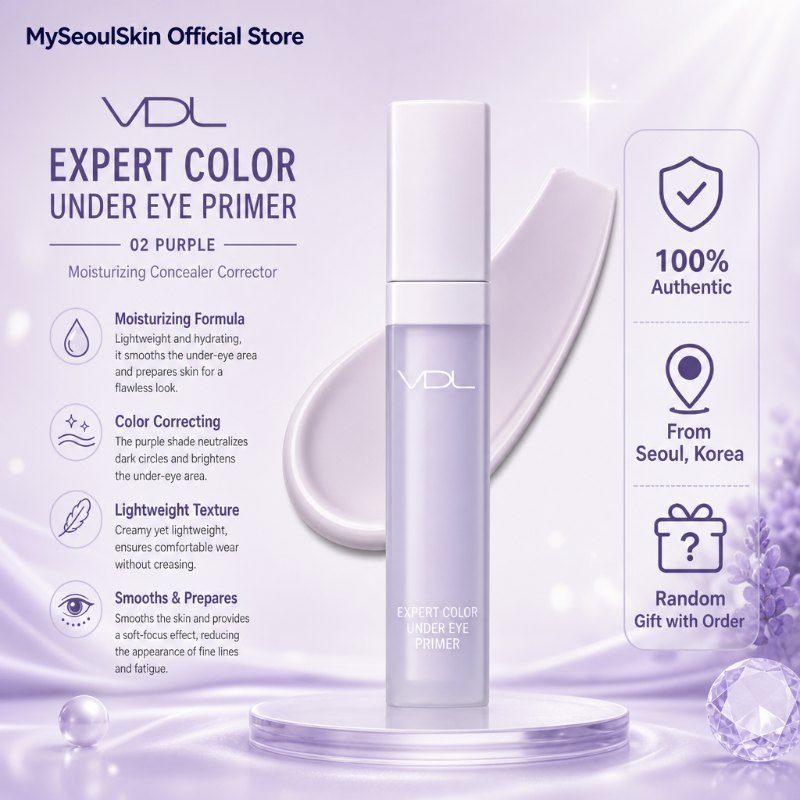 VDL Expert Color Under Eye Primer 02 สีม่วง 5ml คอนซีลเลอร์ Corrector Moisturizing เกาหลี สกินแคร์เก