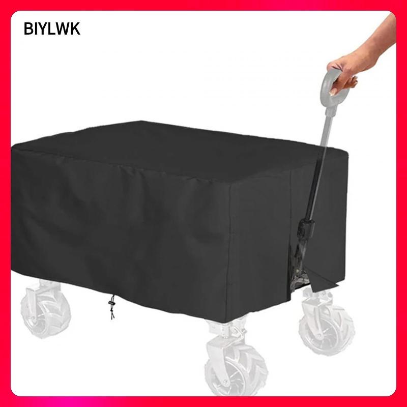 [Phenovo] Utility Wagon Car Cover, Water Resistance Garden Wagon Cover for Folding Trolley Cart, Bla