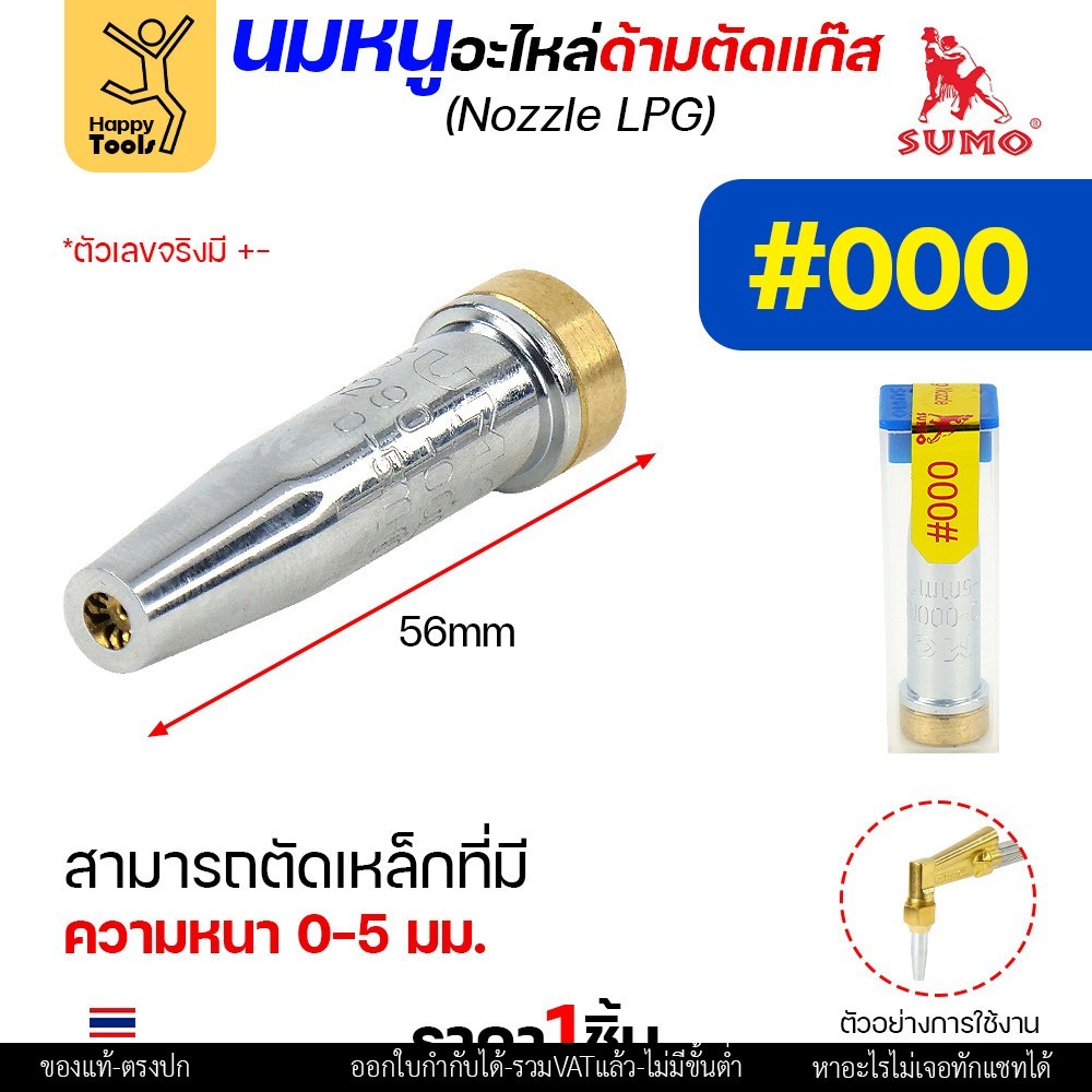 นมหนู SUMO หัวตัดแก๊ส LPG เบอร์ 000 นมหนูตัดแก๊ส ซูโม่ (1 ชิ้น)