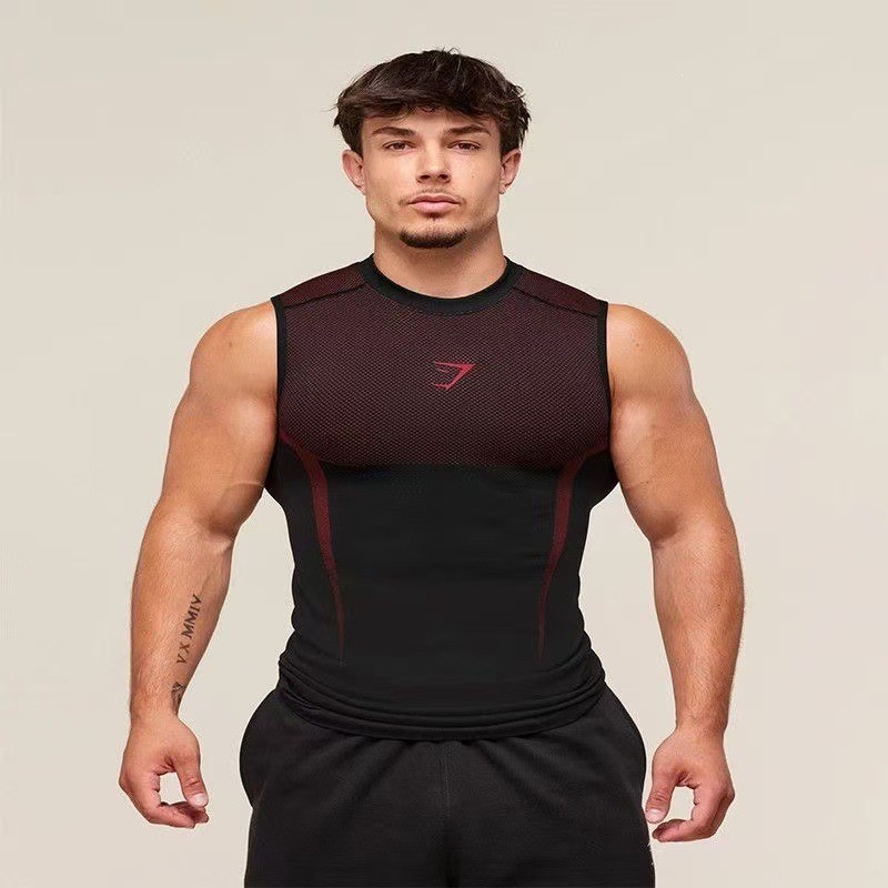 GYMSHARK ONYX5 Mens Fitness Quick-Drying Stretch Sports Breathable Leisure Running Training Vest