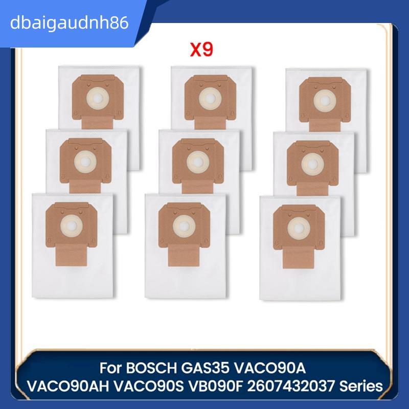 READY STOCK9PCS ถุงเก็บฝุ่นสําหรับ GAS35 VACO90A VACO90AH VACO90S VB090F 2607432037 อะไหล่เครื่องดูด