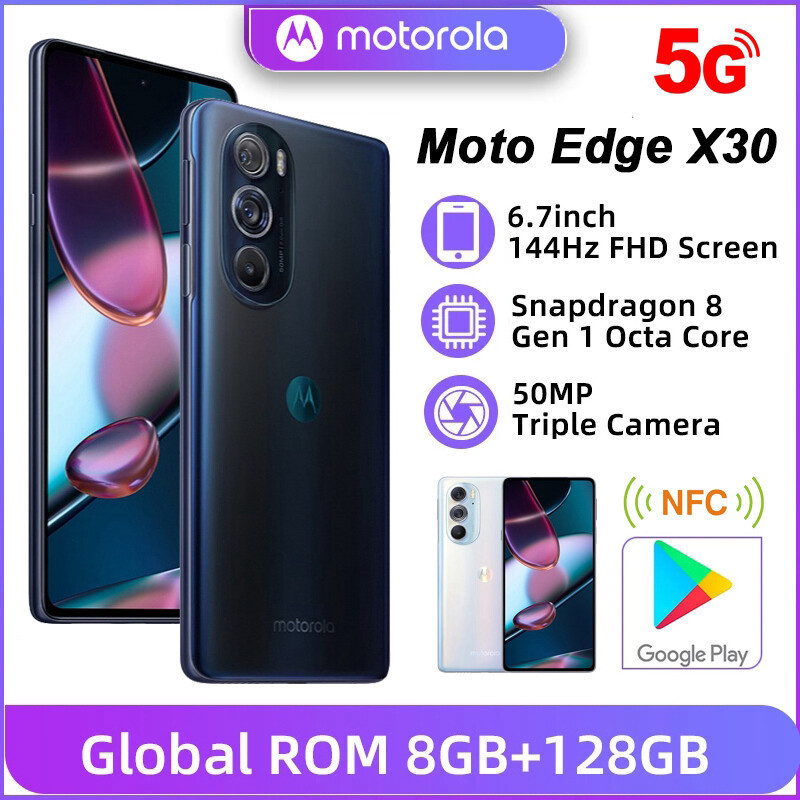 Motorola Moto Edge X30 5G Snapdragon 8 Gen 1 NFC 6.7" 144Hz 5000mAh สมาร์ทโฟนมือสอง