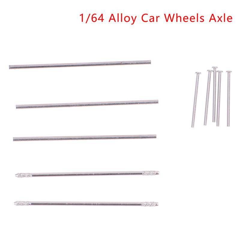 [Mer] 1 ชุด 1/64 รถโลหะผสมล้อเพลา 0.8x25 มม./28 มม.Hollow Shaft w Nails Pin สําหรับ 1:64 HW//Tomica 