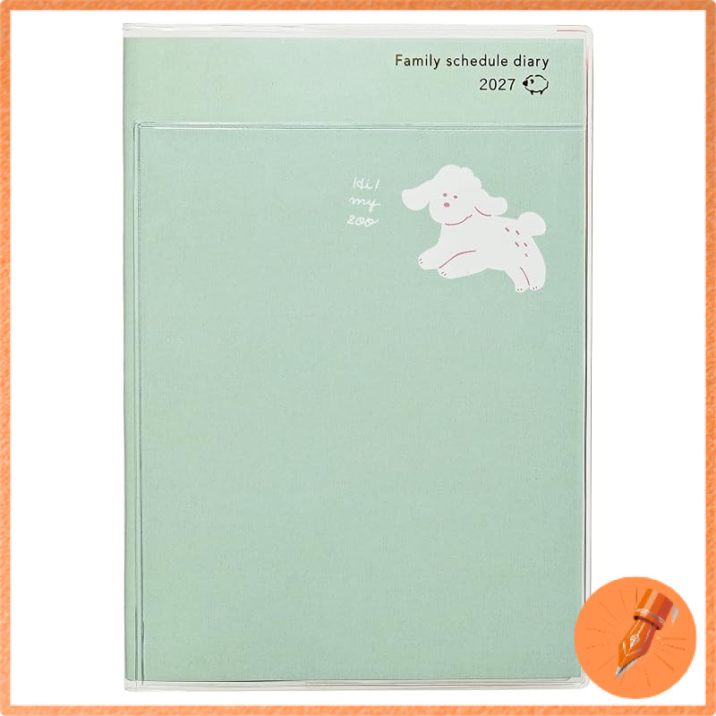 Kutsuwa B6 Monthly Family Planner 2027 Monday Start December Start