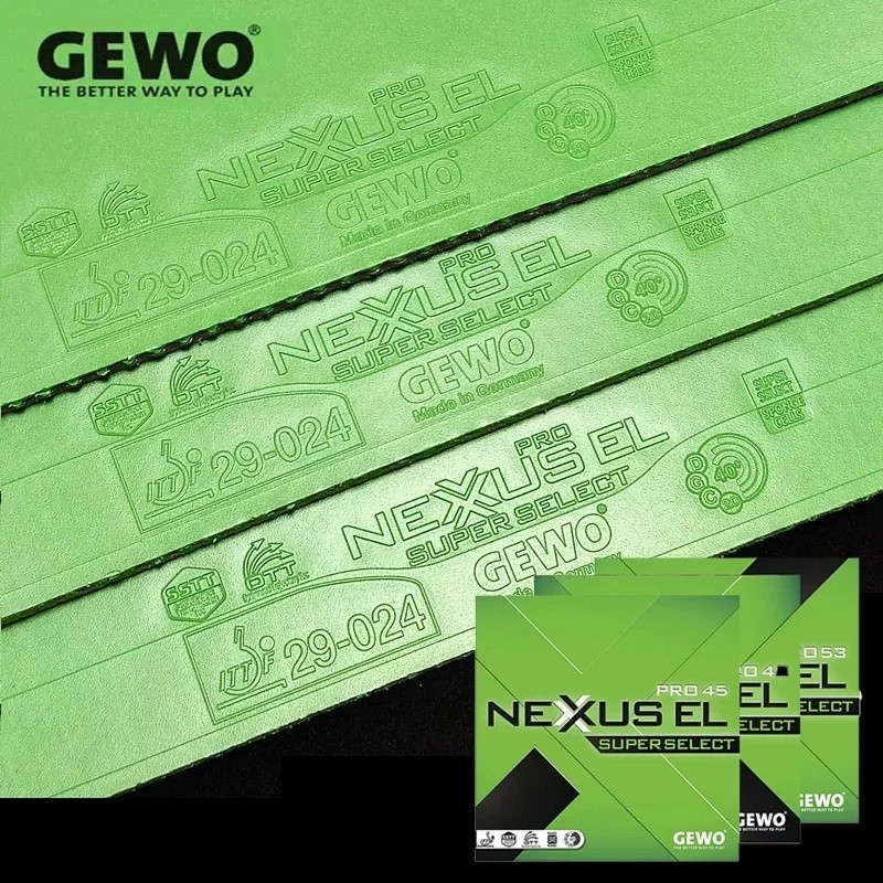 LJJ GEWO NEXUS EL PRO 45 48 53 (ยางสีเขียว, Aruna Forehand) ยางปิงปอง Super Select ฟองน้ําปิงปอง
