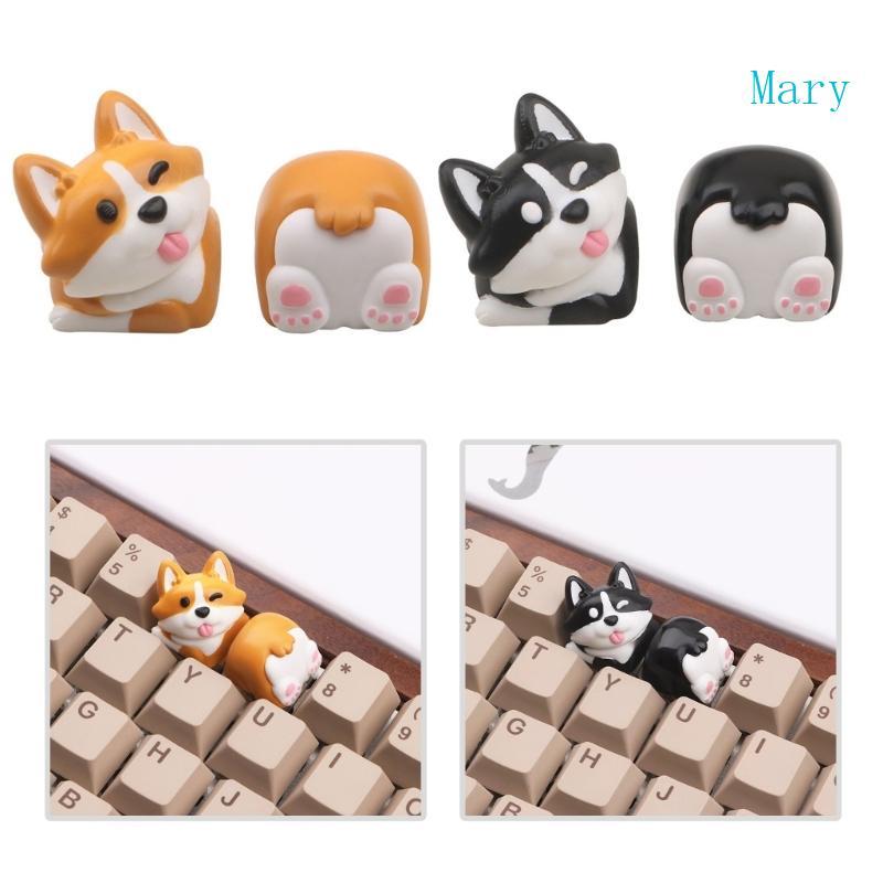 Mary Artisanal ABS PVC Keycap 3D Corgis Butt Keycap สําหรับการปรับแต่งคีย์บอร์ด