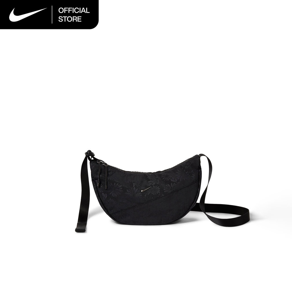 Nike Aura Floral Crescent Crossbody Bag (4L) - Black [IQ1268-010]