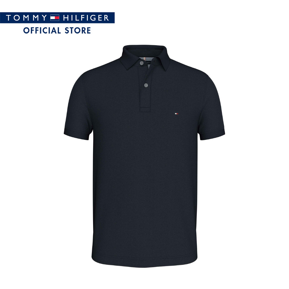 Tommy Hilfiger เสื้อโปโลผู้ชาย รุ่น MW0MW26882 DW5 - สีกรมท่า