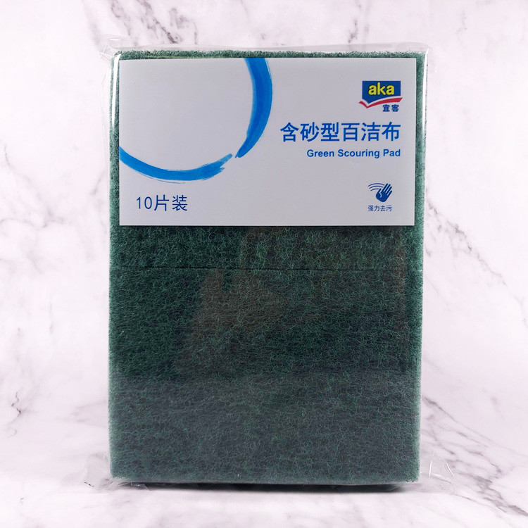 McDon AKA AKA Sand-Containing Scouring Pad ผ้าทําความสะอาดกําจัดสนิมผ้าปนเปื้อนล้างจานผ้า 10 ชิ้น