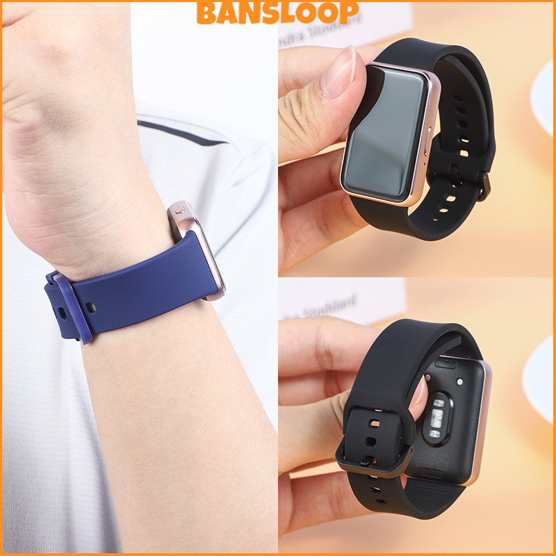 สายรัดซิลิโคนอ่อน for Samsung Galaxy Fit 3 สายรัดข้อมือยางกีฬา อุปกรณ์เสริมเปลี่ยนสายรัดข้อมือ for Samsung Galaxy Fit 3 – โปรปัง