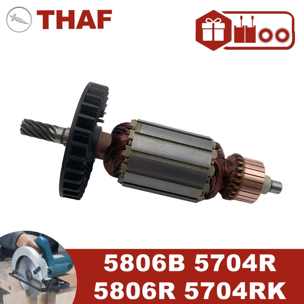 เหมาะสําหรับเลื่อยวงเดือน Makita 5806B 5704R 5806R 5704RK โรเตอร์