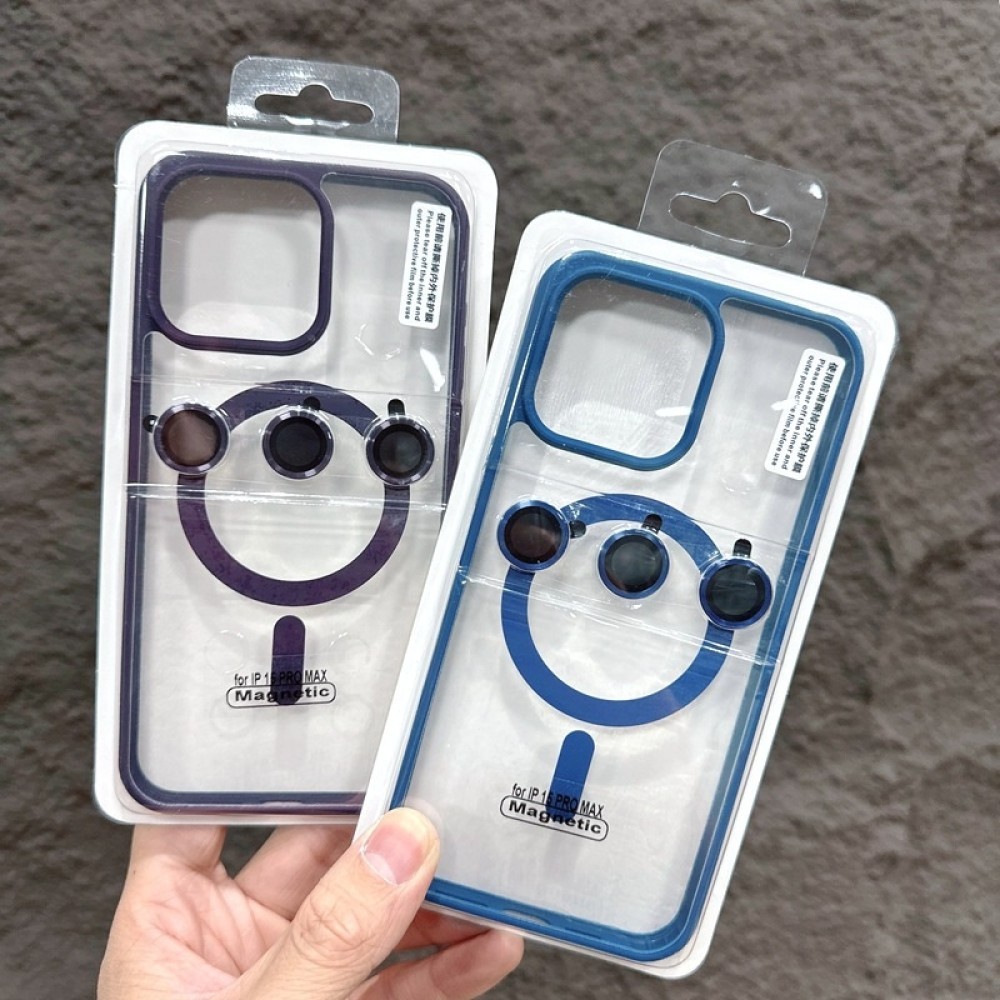 ฟิล์มเลนส์ + เคสศัพท์ เหมาะสำหรับ iPhone 16 15 14 13 12 11ProMax plus เคสป้องกันศัพท์มือถืออะคริลิคแ