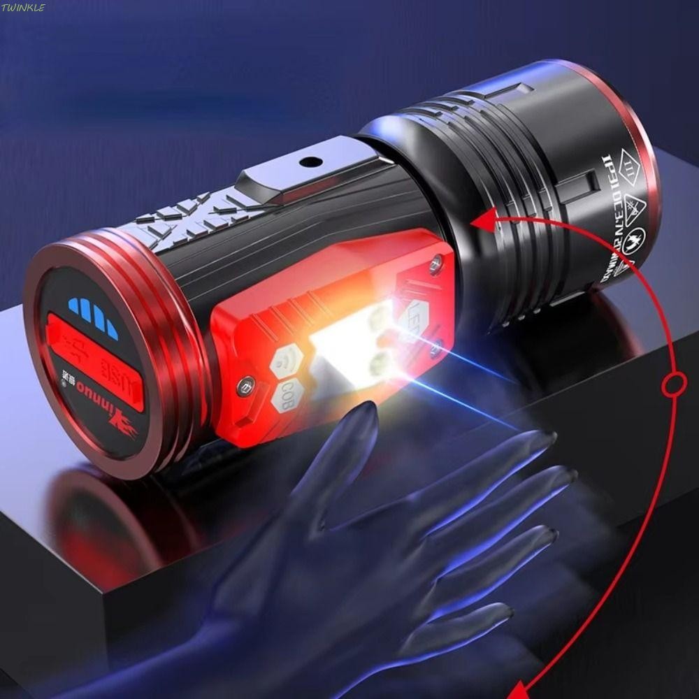 TWINKLE ไฟฉาย LED หลายฟังก์ชั่น สามารถซูมได้ มีสีแสง 4 สี ใช้งานหลากหลาย เช่น การตกปลาในกลางคืน และเป็นไฟฉุกเฉินกันน้ำ