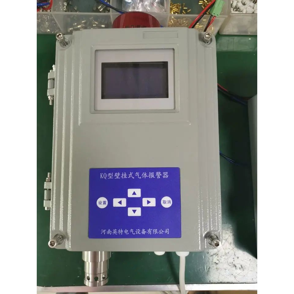 Hot O3 H2S NH3 SO2 CL2 H2 LEL ติดผนัง Single Channel เครื่องตรวจจับก๊าซและนาฬิกาปลุกจัดส่งฟรี